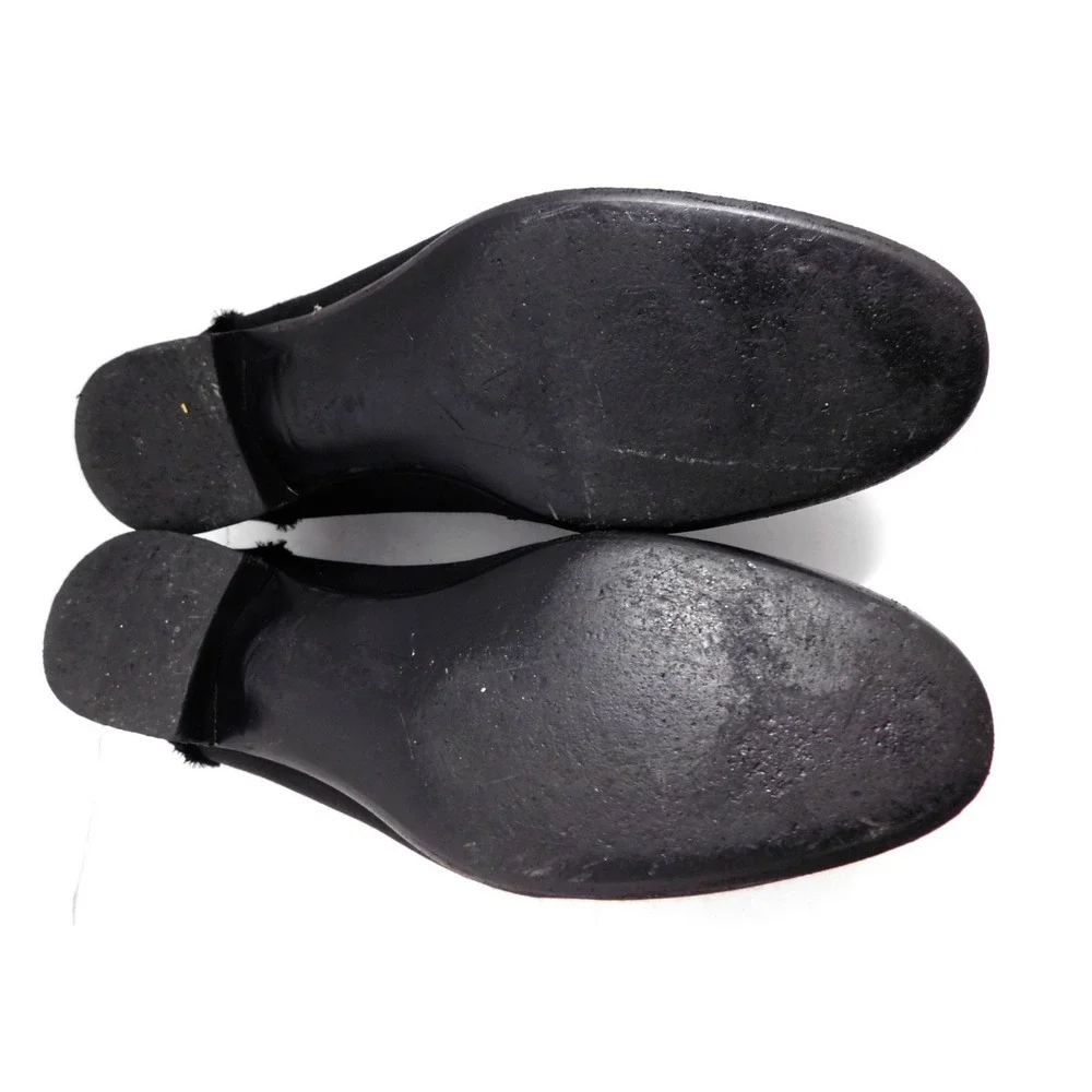 Giuseppe Zanotti Black Satin Baguette Accent Loafers sz‎ 42.5
